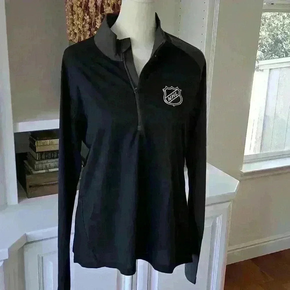 Level Wear - Marquee Light Weight Jacket w/ NHL badge - Black/Grey - L - Picture 1 of 6